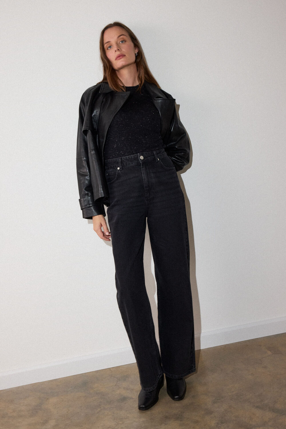 Black Annie Sparkle Crew Neck