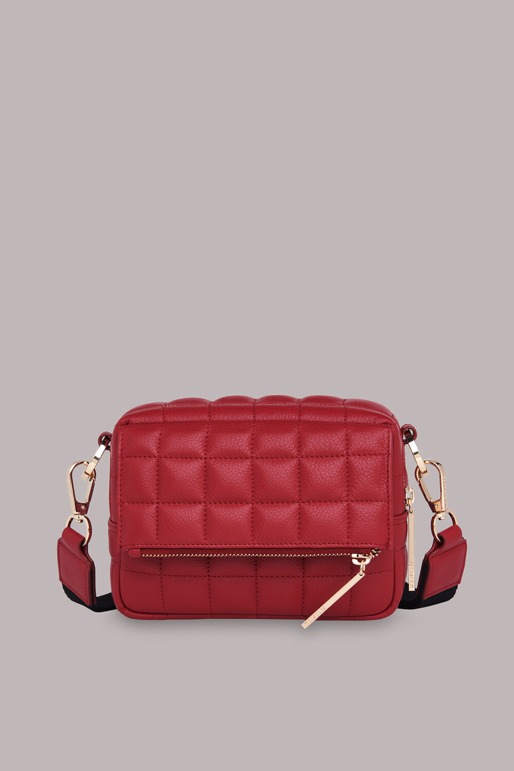 Red Quilted Bibi Crossbody Bag