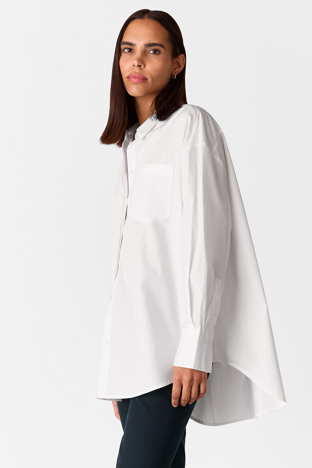 White Oversized Cotton Shirt