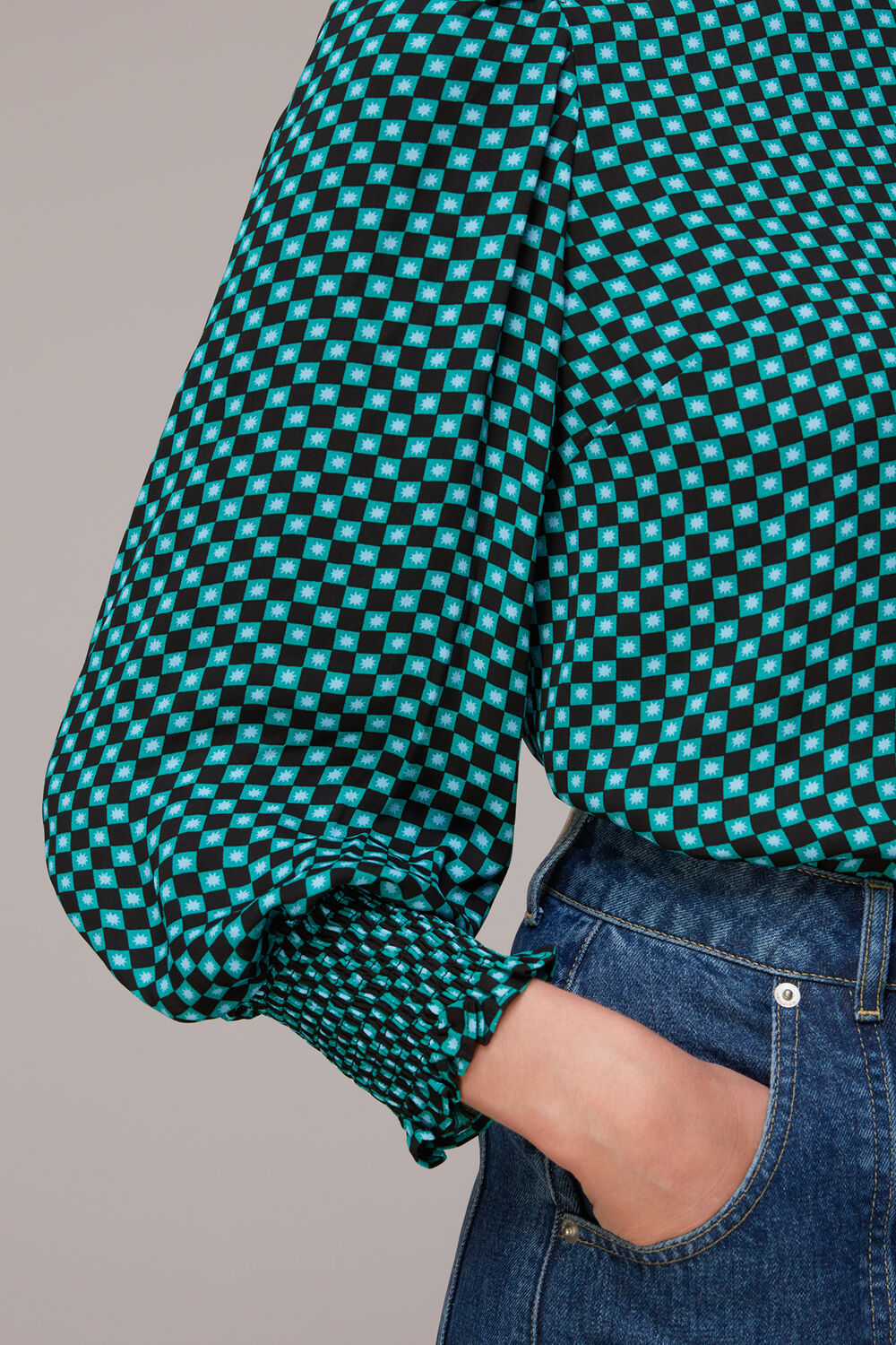 Star Check Tessa Top