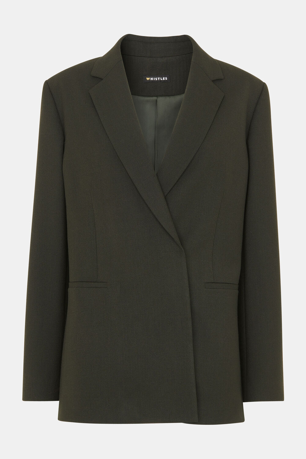 Dark Green Natalie Wool Blend Blazer