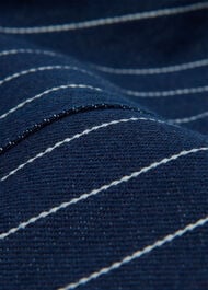 Pinstripe Barrel Leg Jean