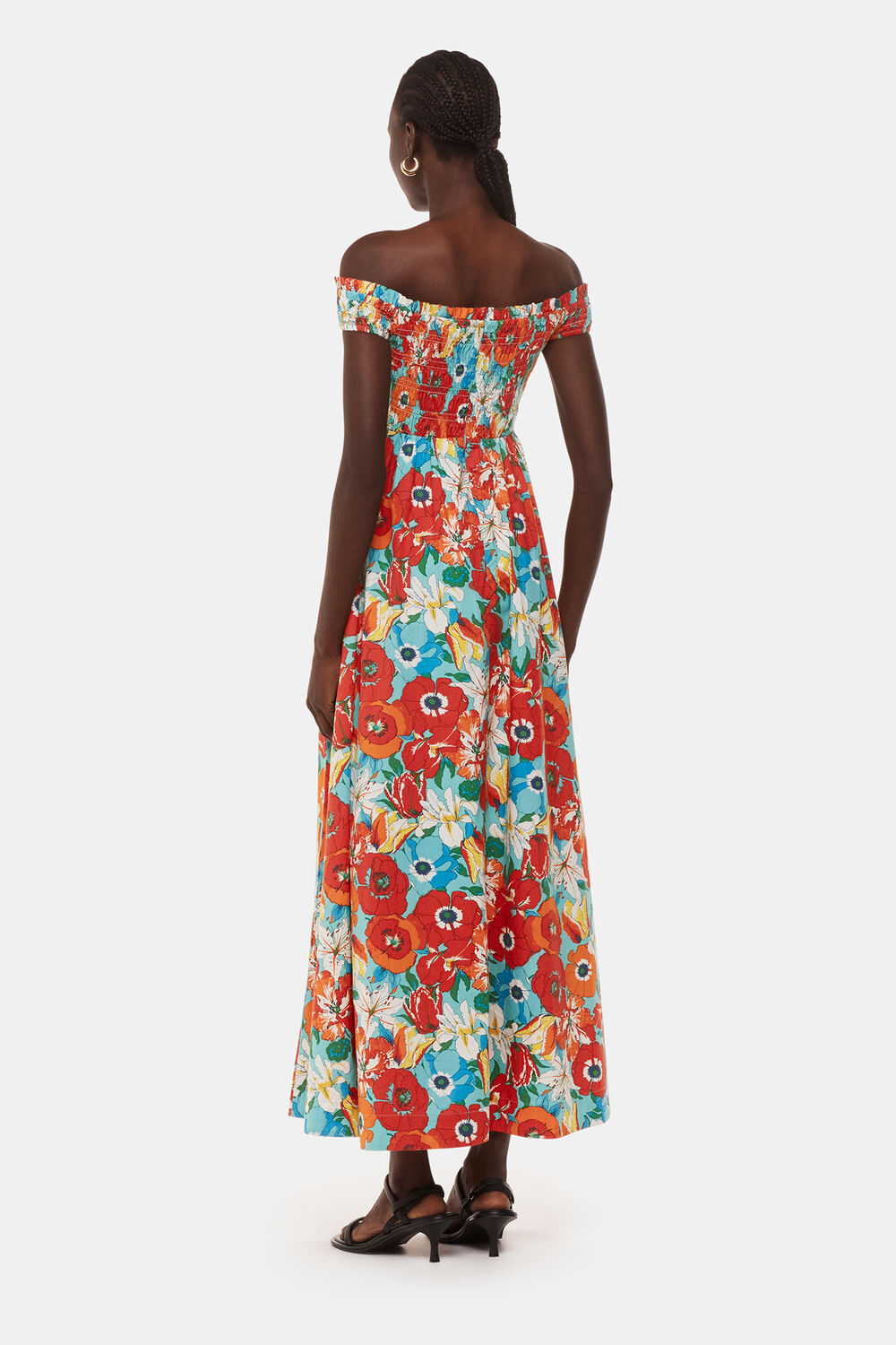 Multicolour Blossom Tulips Bardot Dress