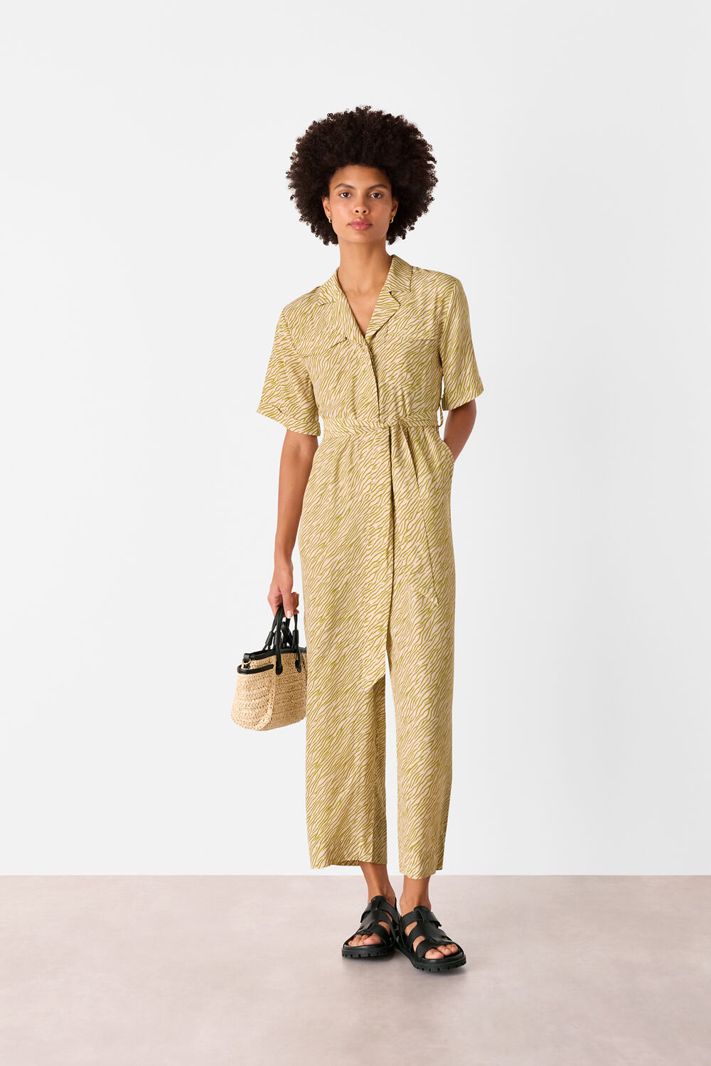 Green Kelly Tiger Flame Jumpsuit