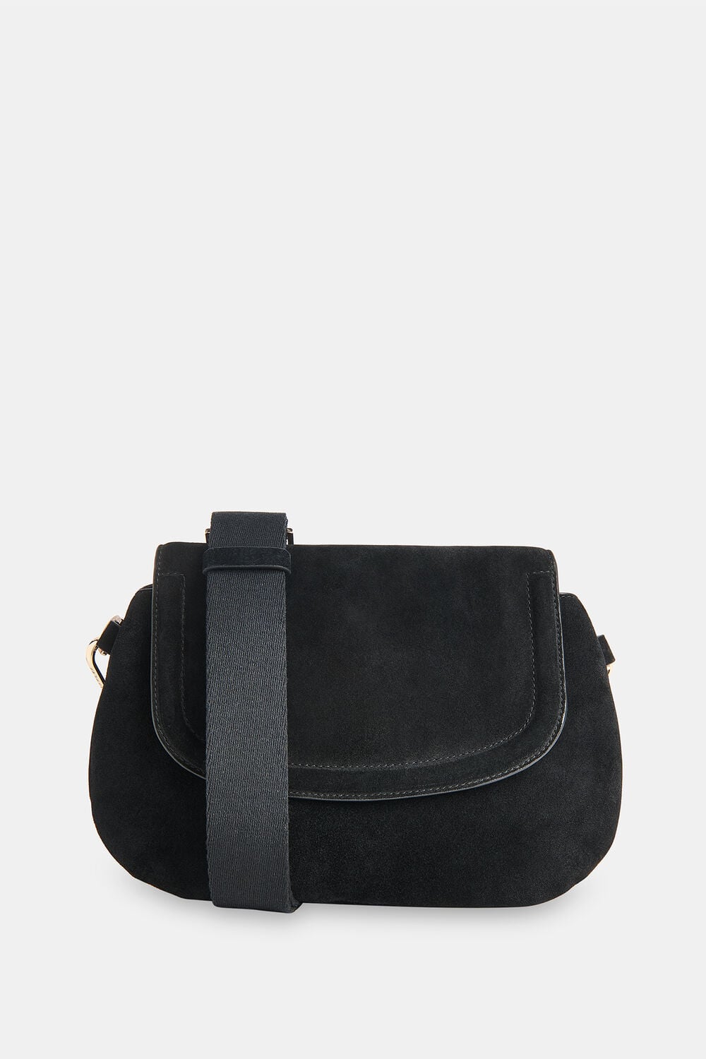 Black Nala Suede Crossbody Bag