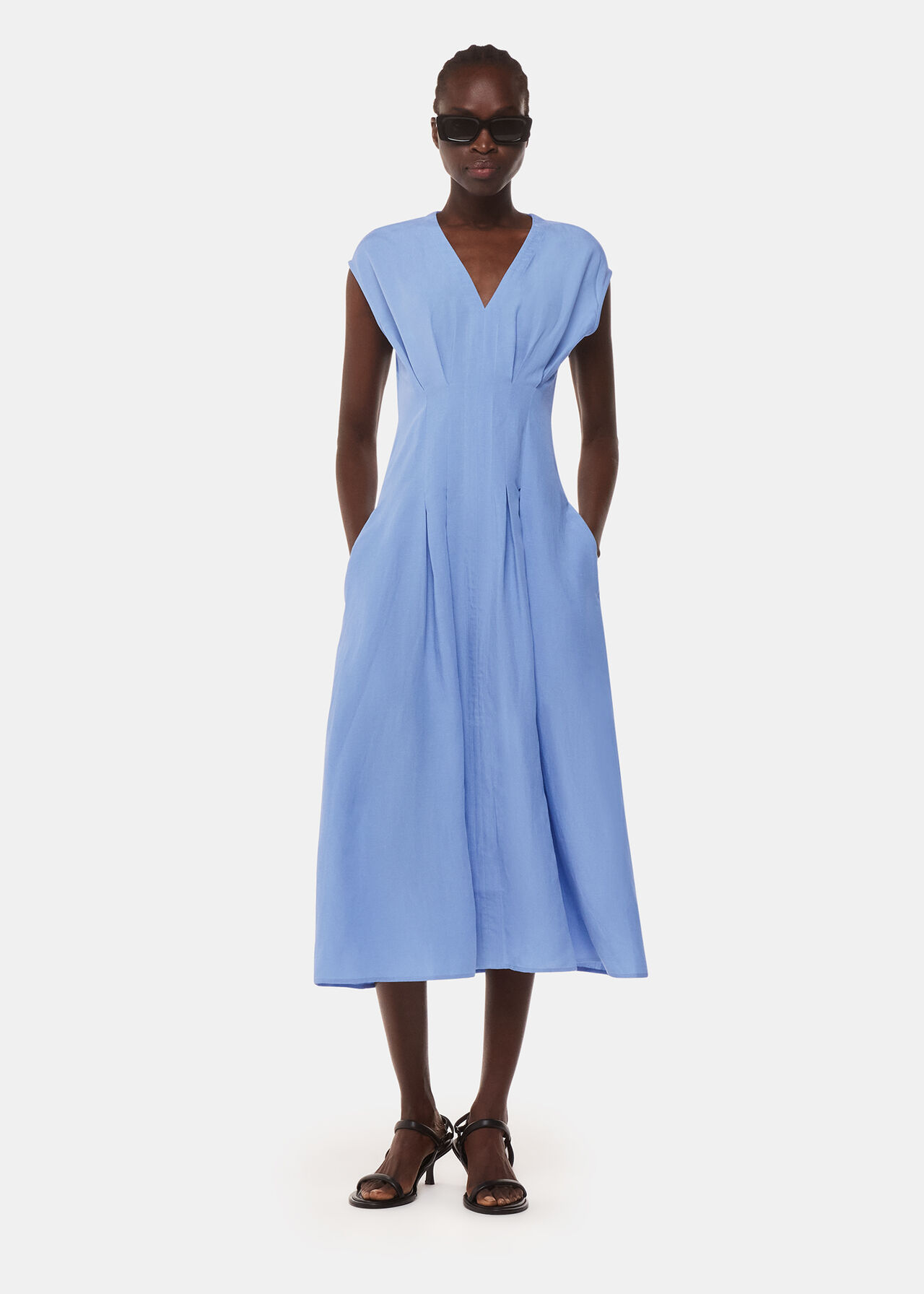 Panel Linen Blend Dress