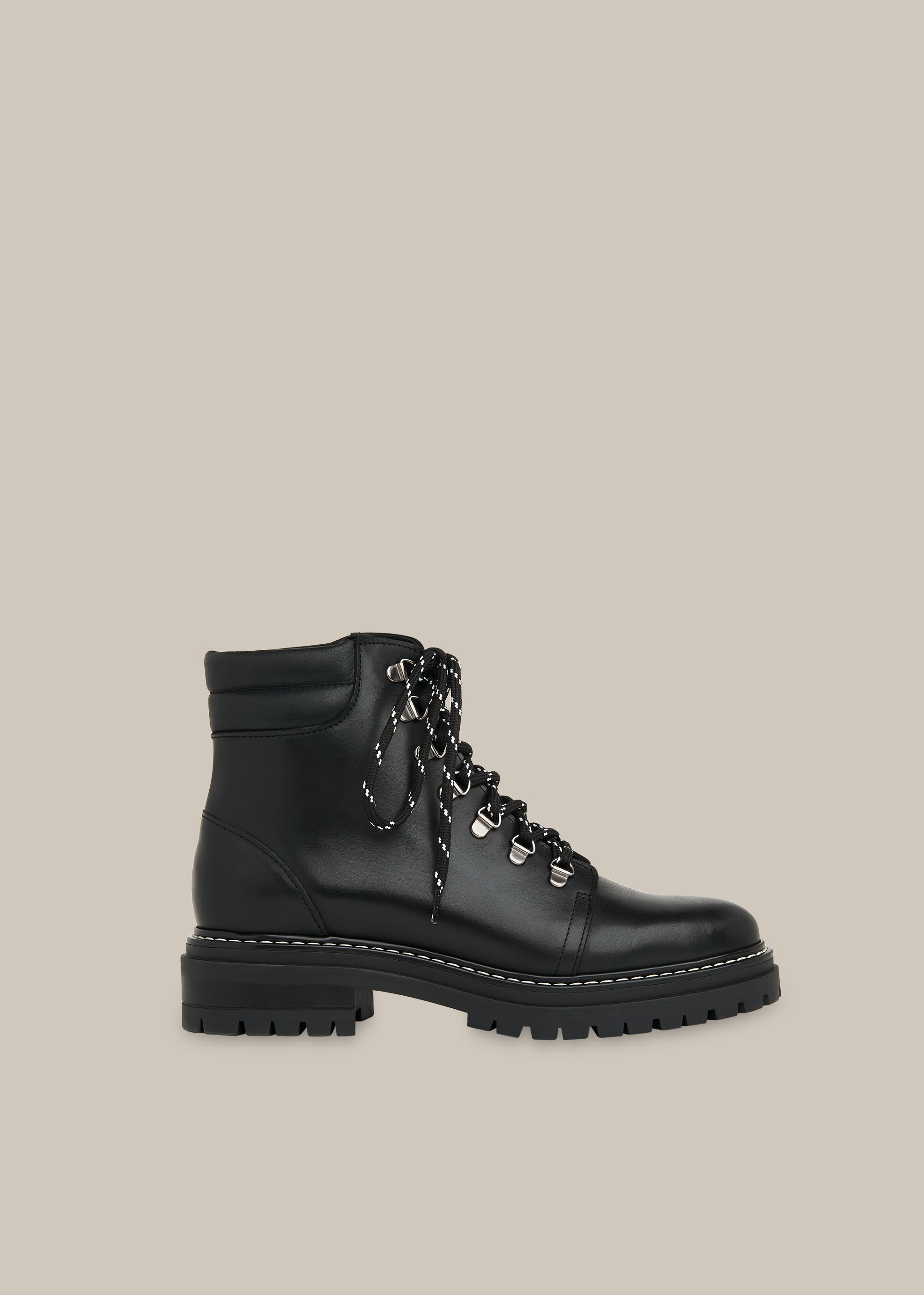 long black lace up boots