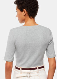 V Neck Ribbed T-Shirt