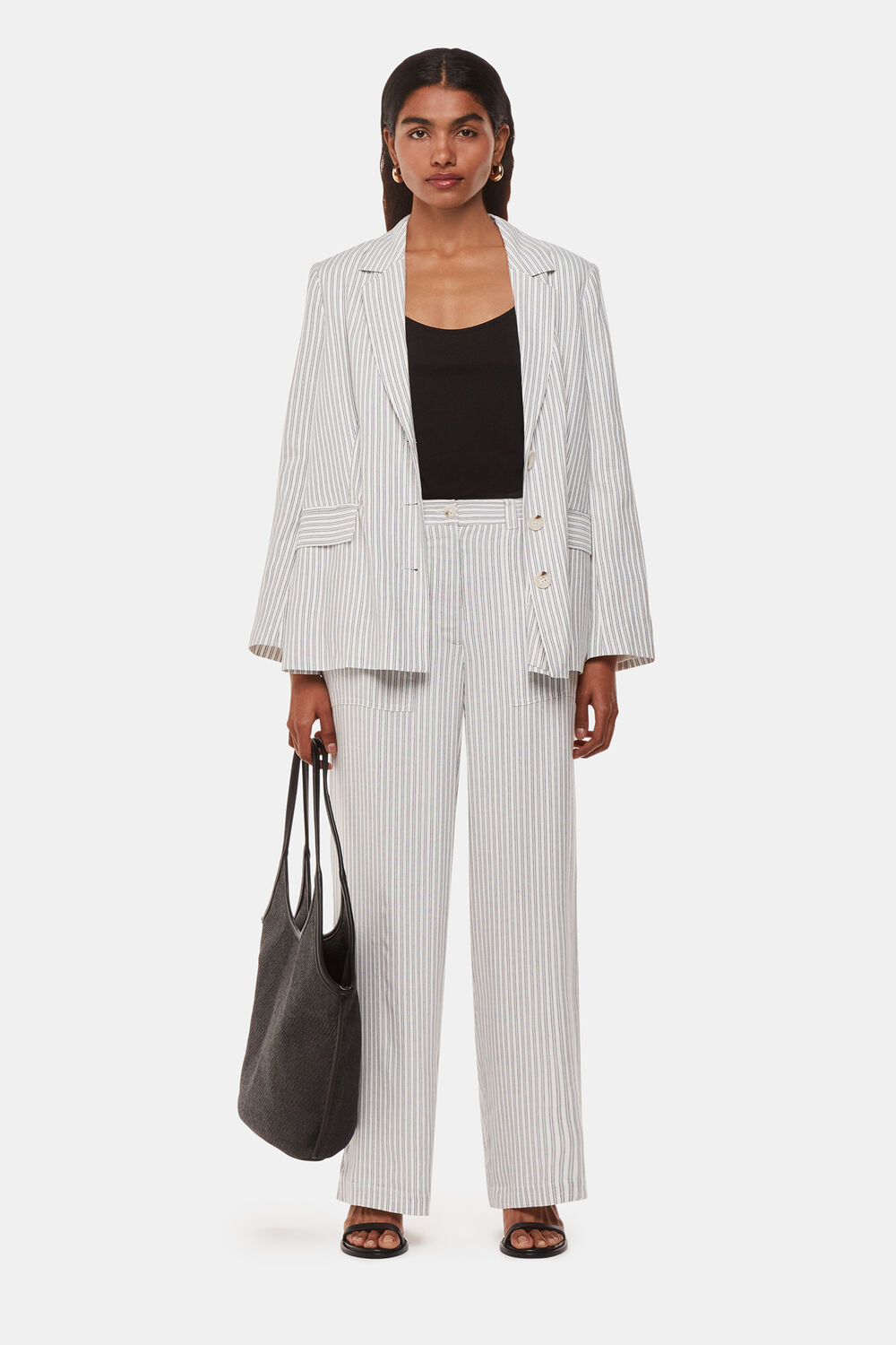 Ivory Petite Luna Stripe Blazer