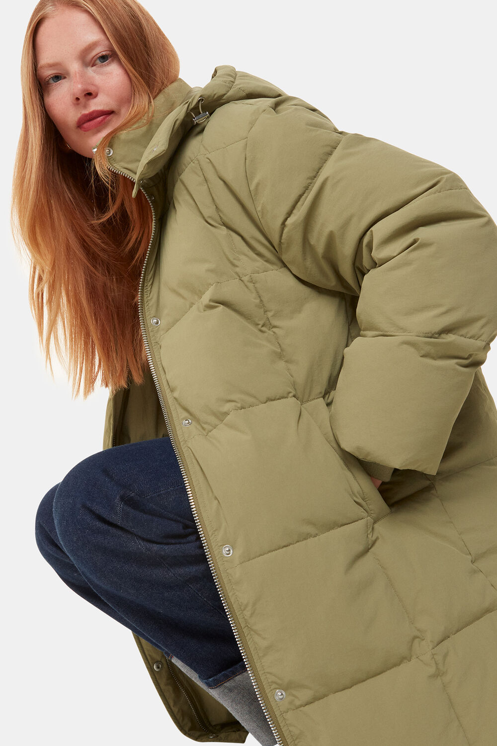Khaki Una Puffa Coat