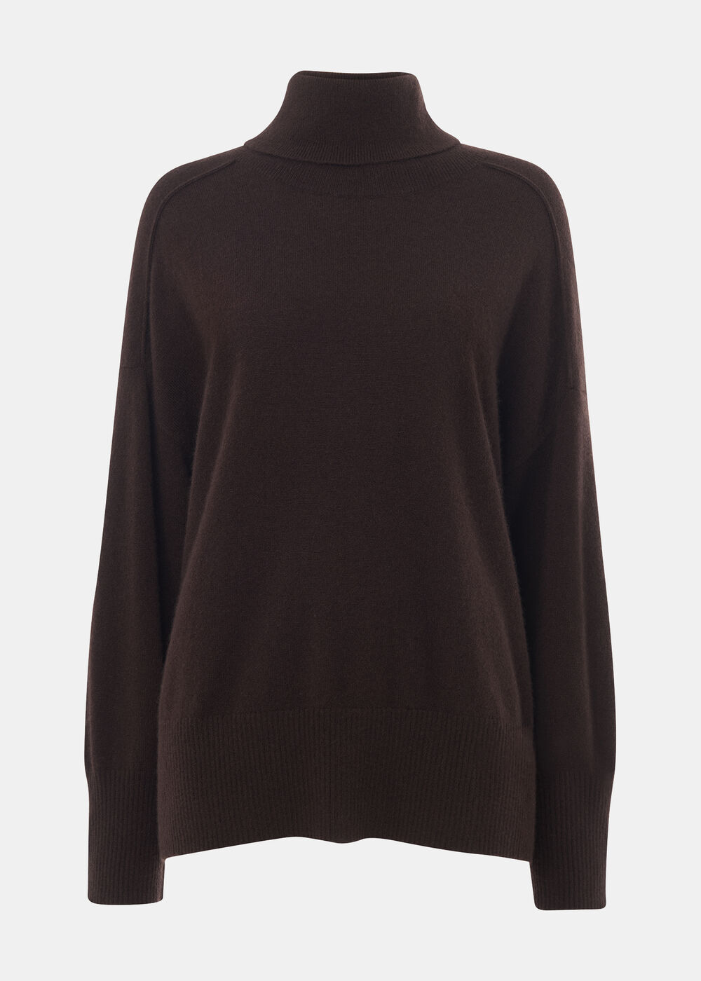 Cashmere Seam Roll Neck Knit
