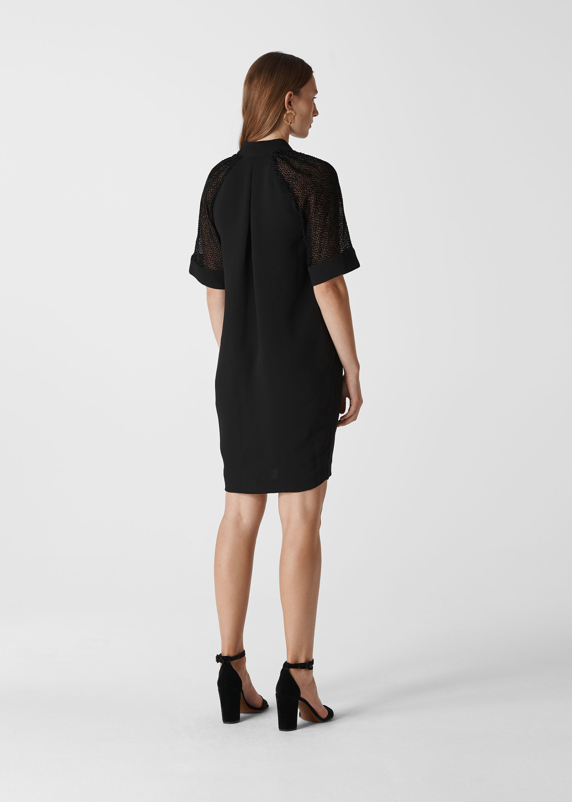 Whistles lina dobby sleeve dress clearance
