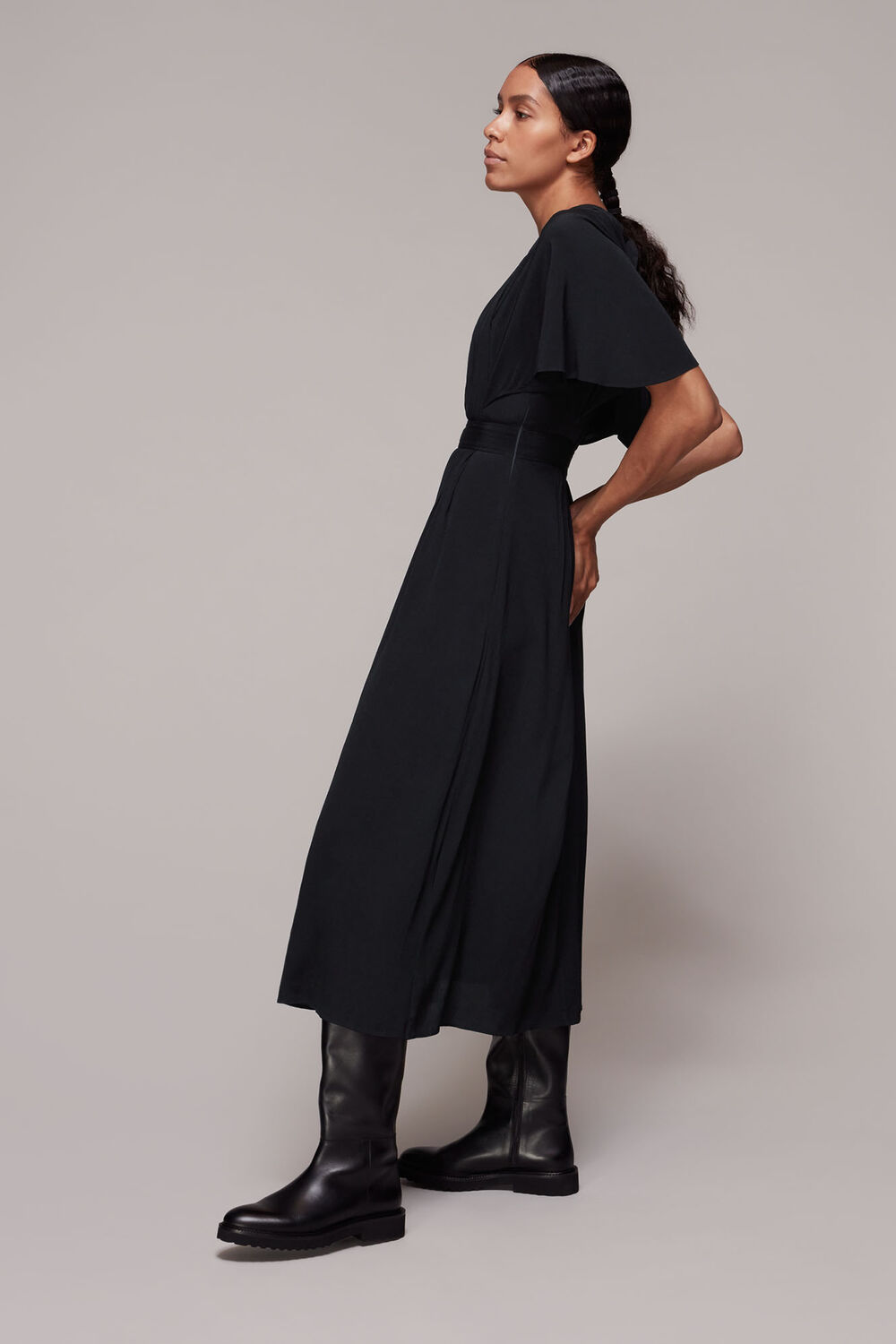 Amelia Cape Sleeve Dress