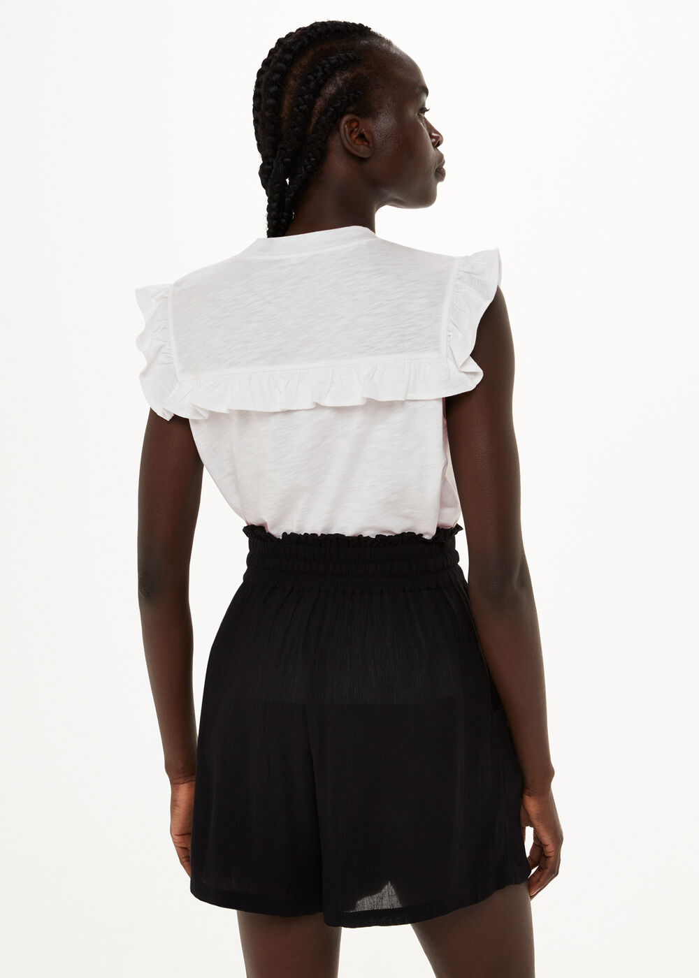 Cotton Yoke Frill Top