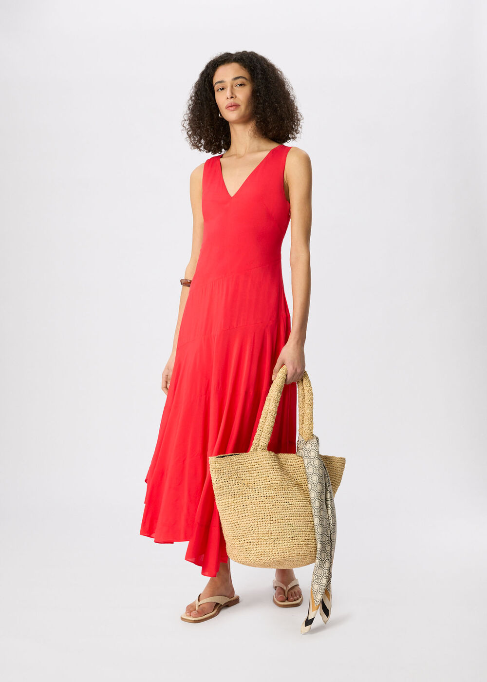 Sleeveless Tiered Midi Dress