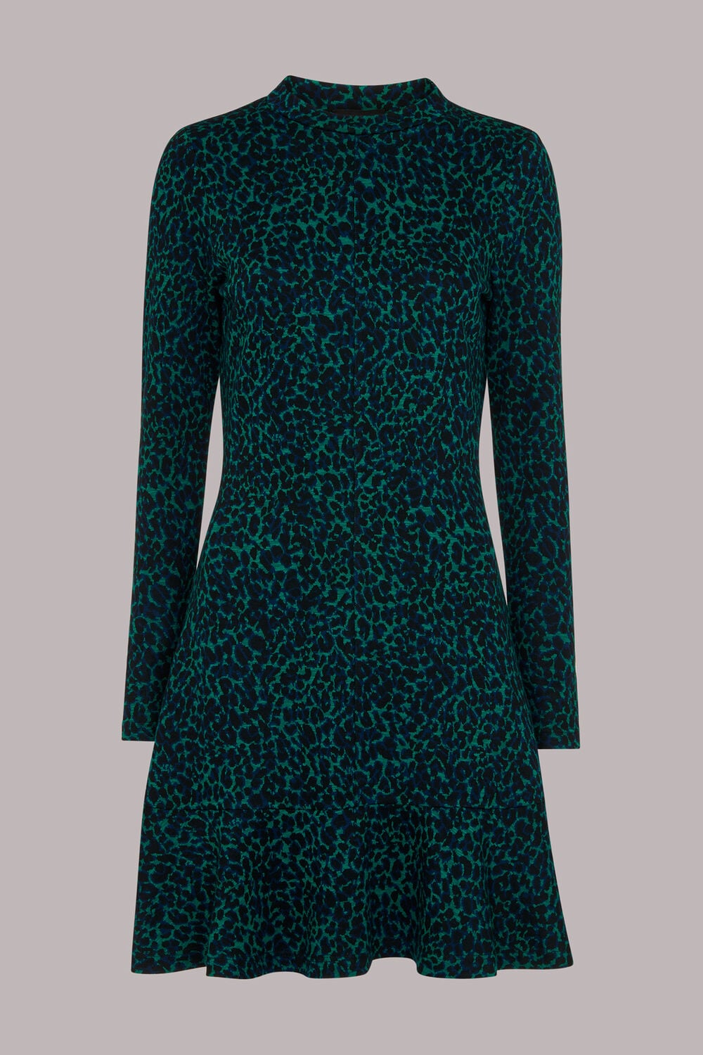 Forest Leopard Jacquard Dress