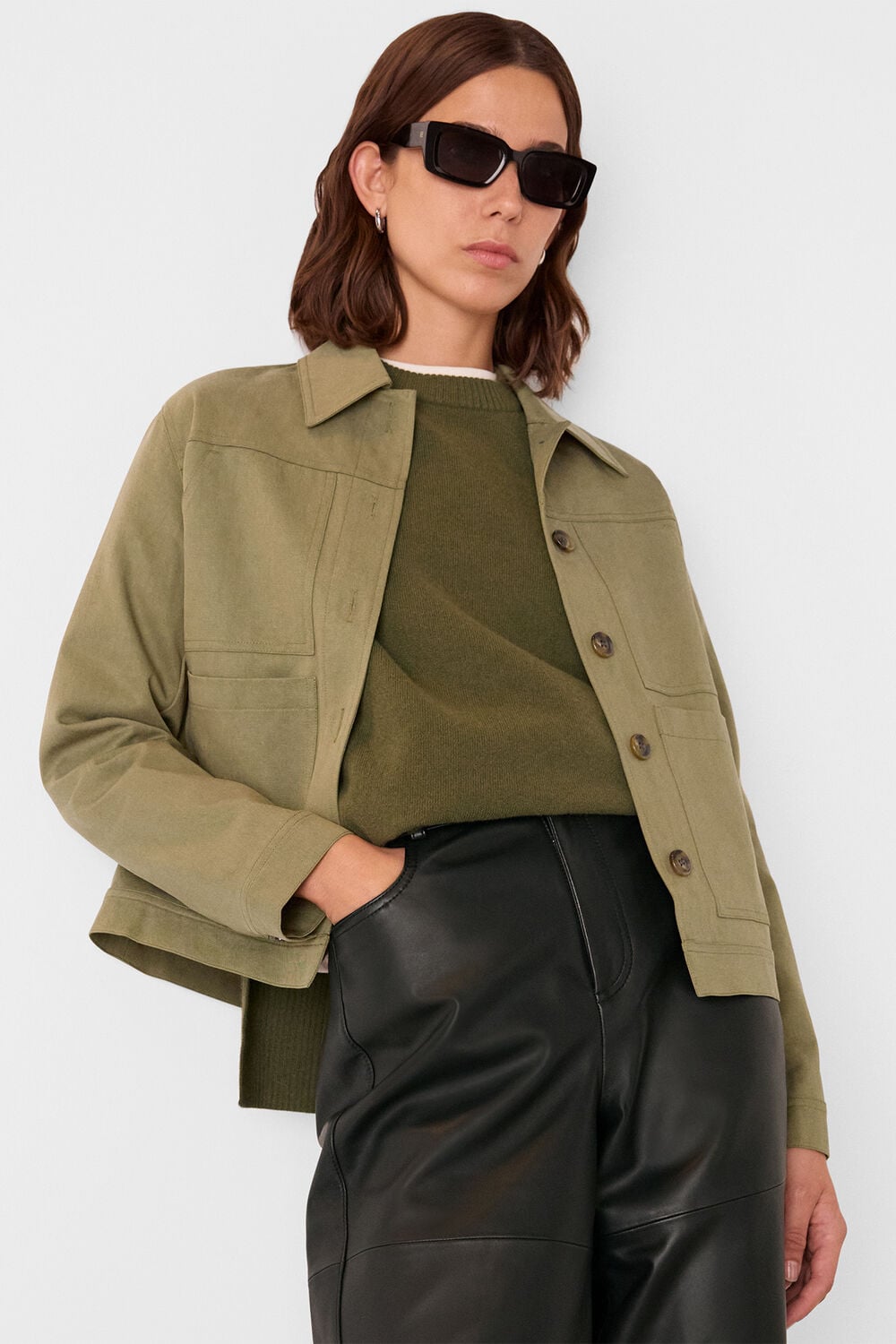 Khaki Mia Pocket Detail Jacket