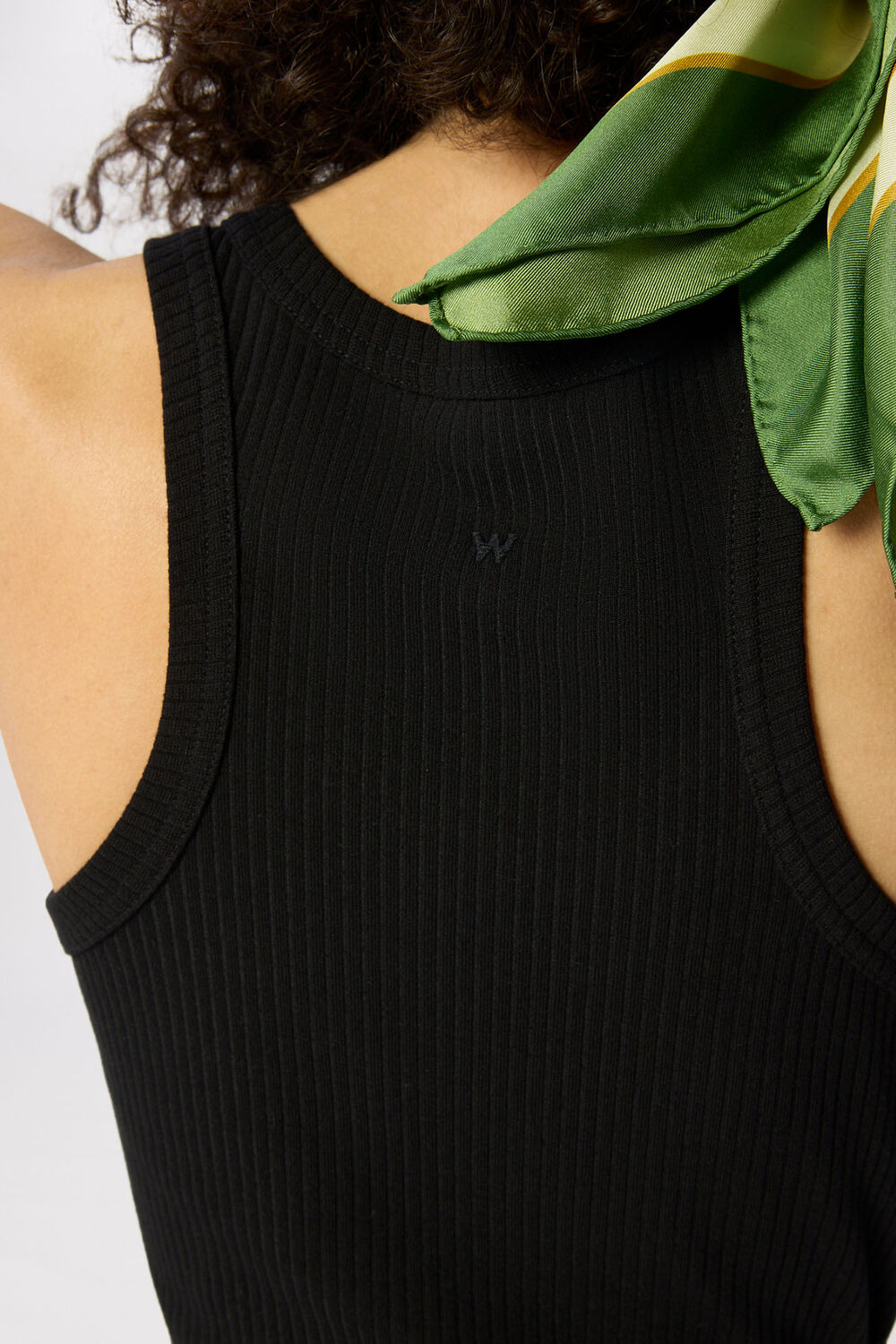Black Ultimate Ribbed Scoop Vest
