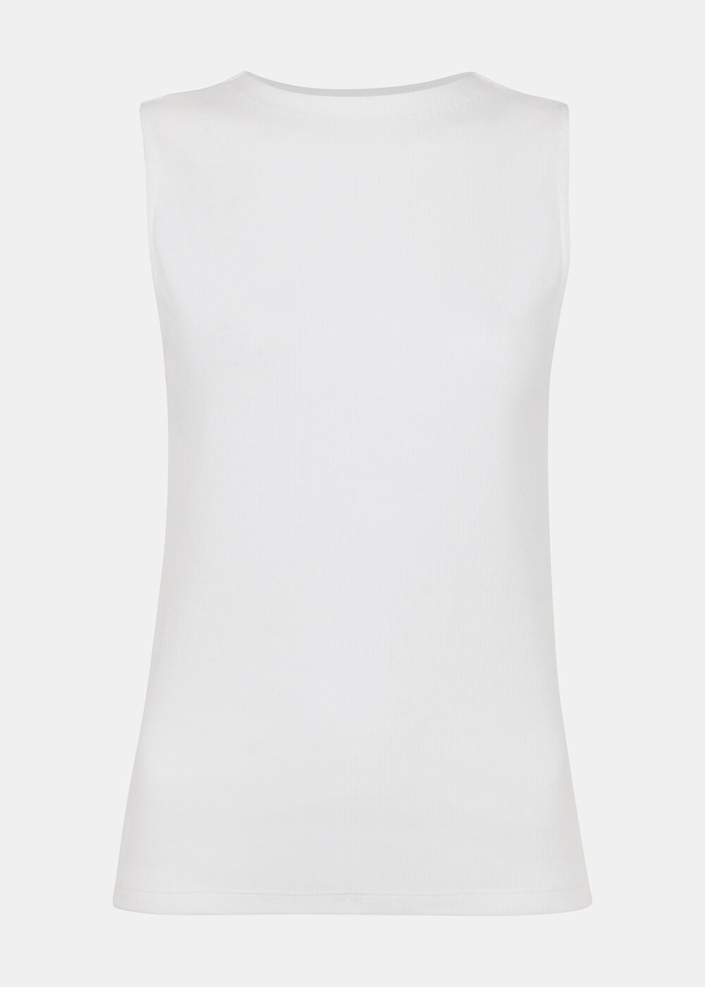 High Neck Rib Detail Tee