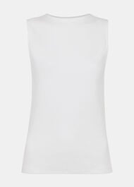 High Neck Rib Detail Tee