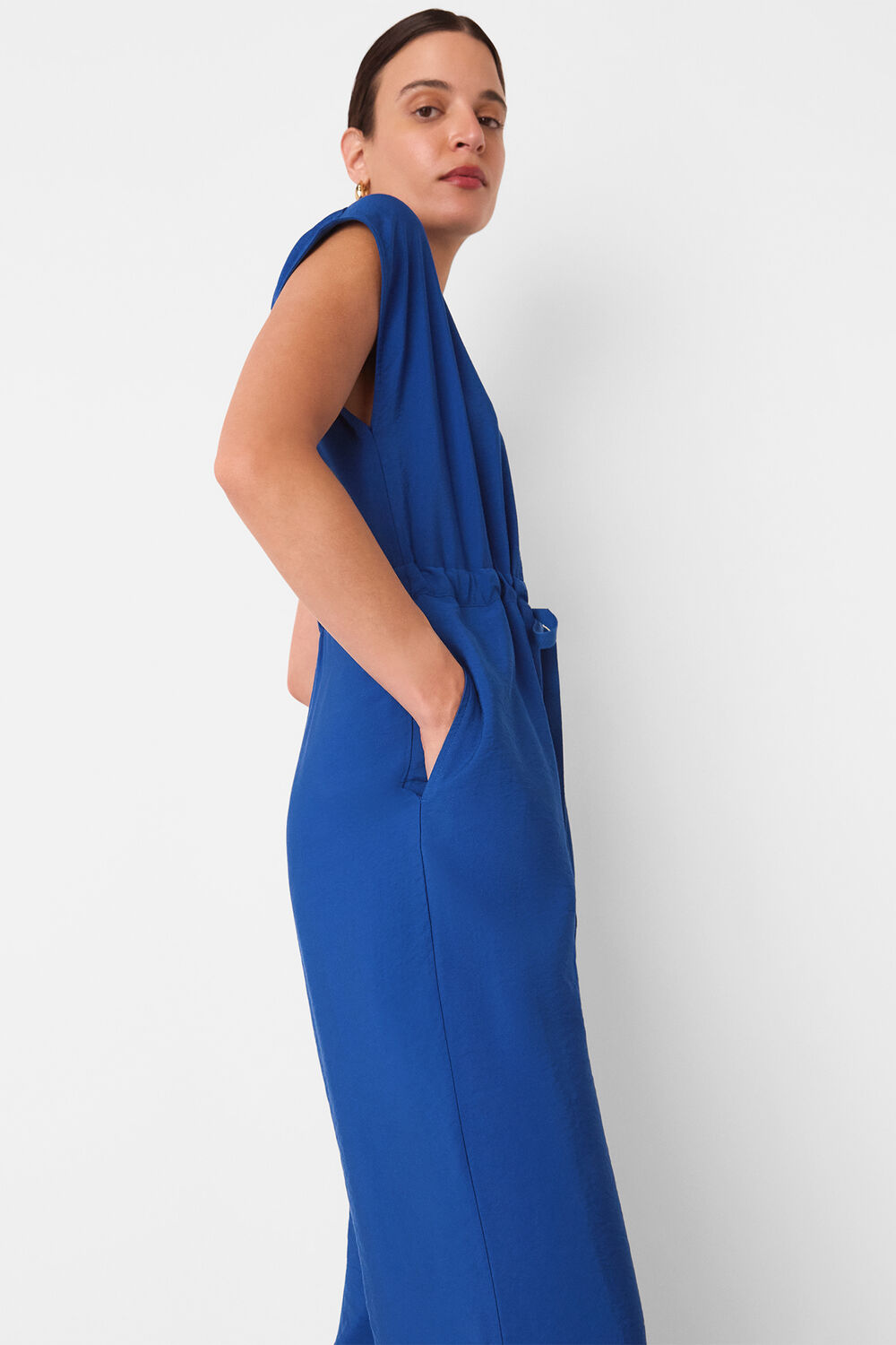 Sleeveless Tie Waist Jumpsuit
