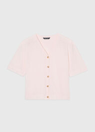 Ella V Neck Button Through Tee