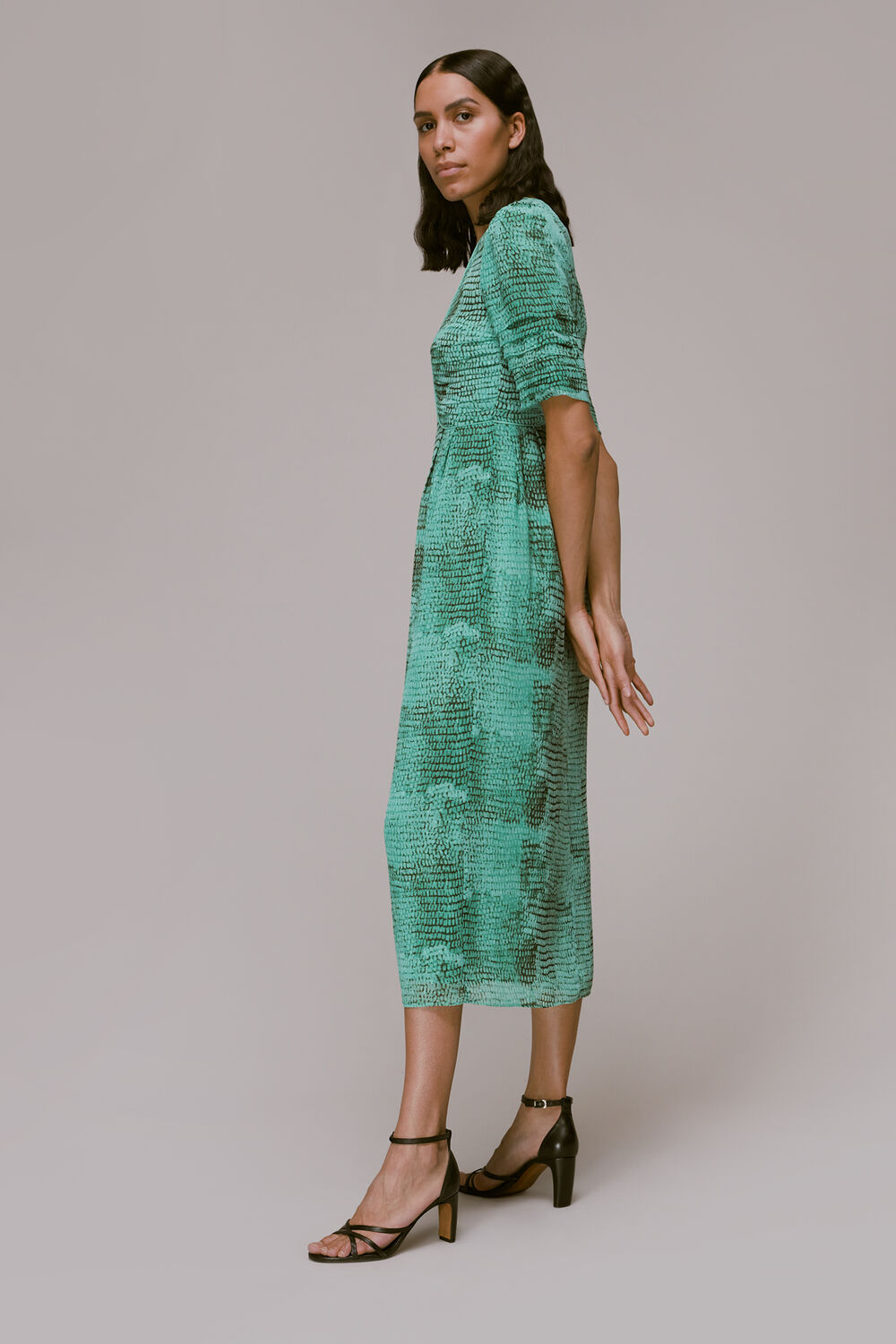 SNAKE ANIMAL DOBBY DRESS