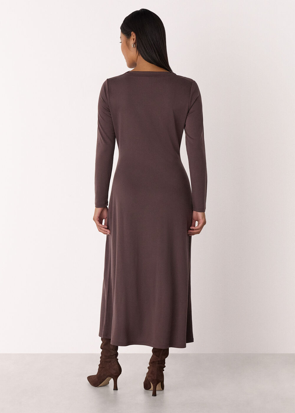 Ruched Detail Midi Dress