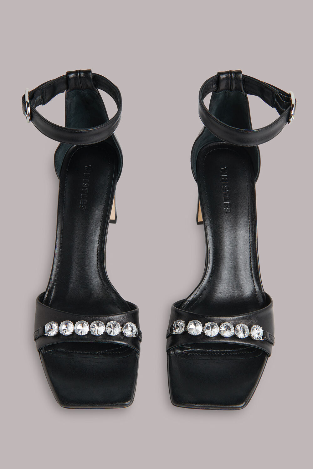 Black Alsie Jewelled Evening Heel
