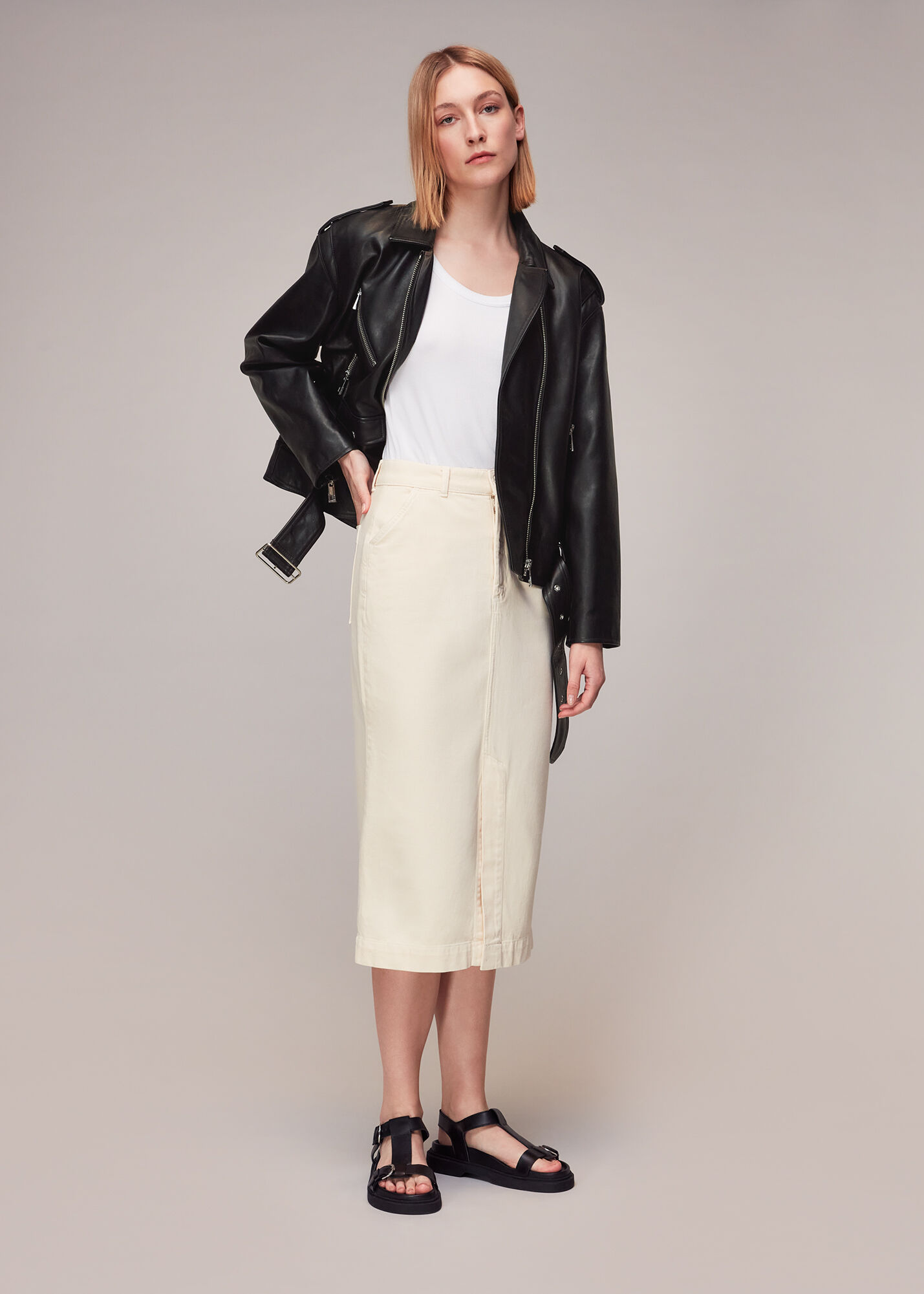 Oversize leather 2025 biker jacket