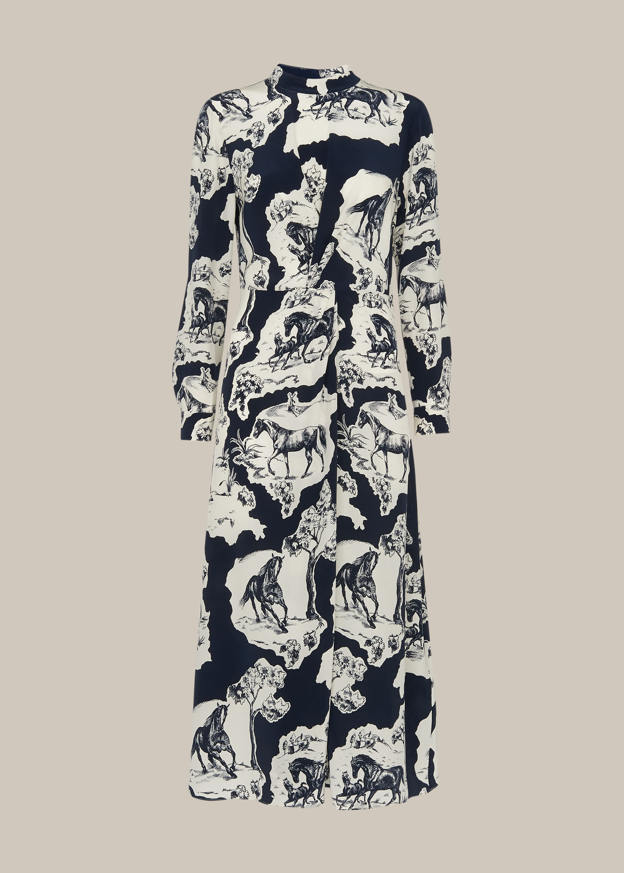 Whistles stallion print shirt dress hot sale
