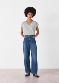 Willa V-Neck Cap Sleeve Tee