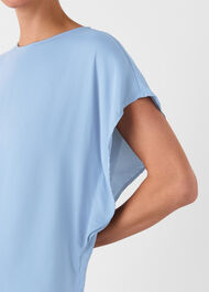 Short Sleeve Crepe Shell Top