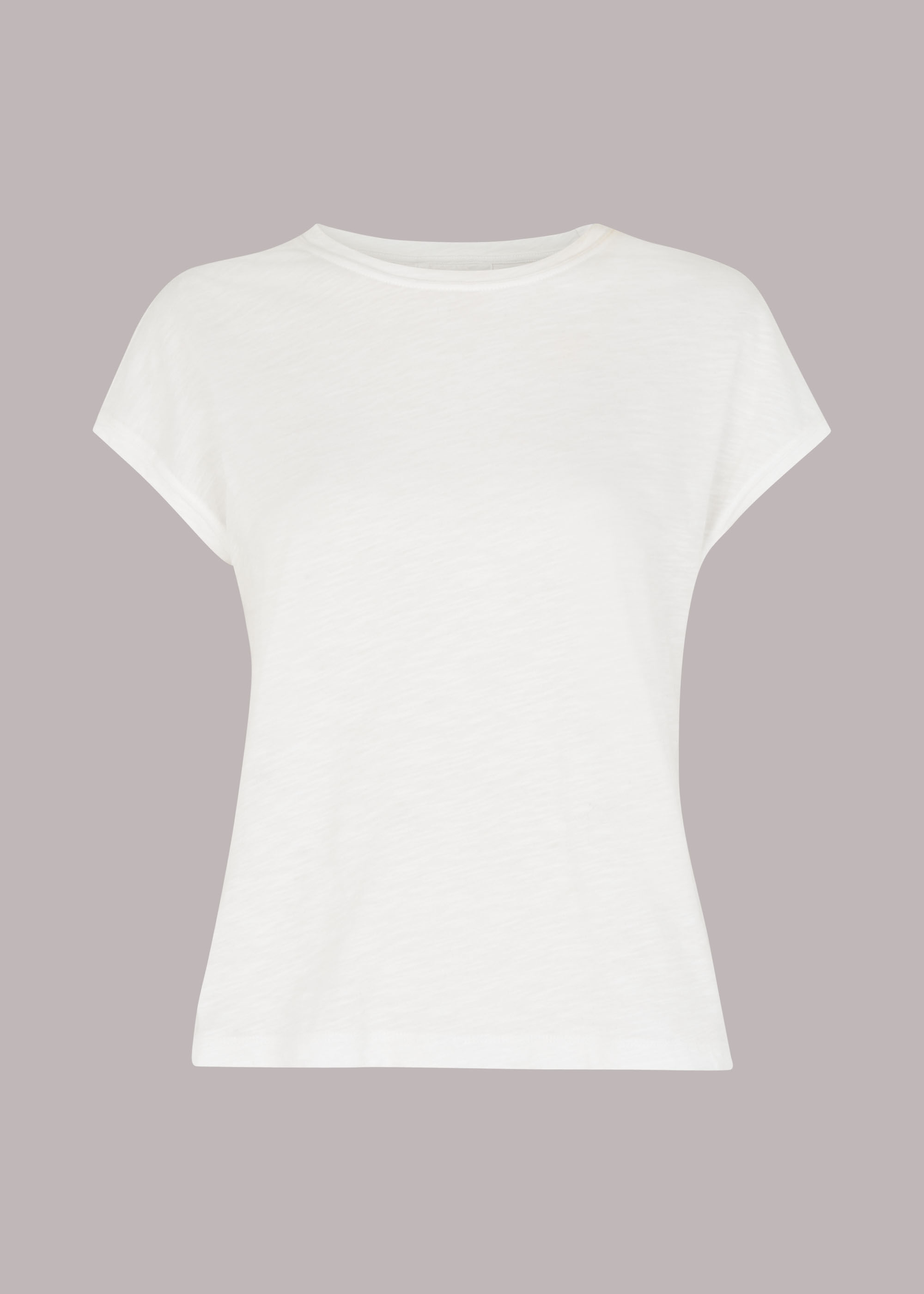 White Minimal Cap Sleeve Tee | WHISTLES | Whistles US |