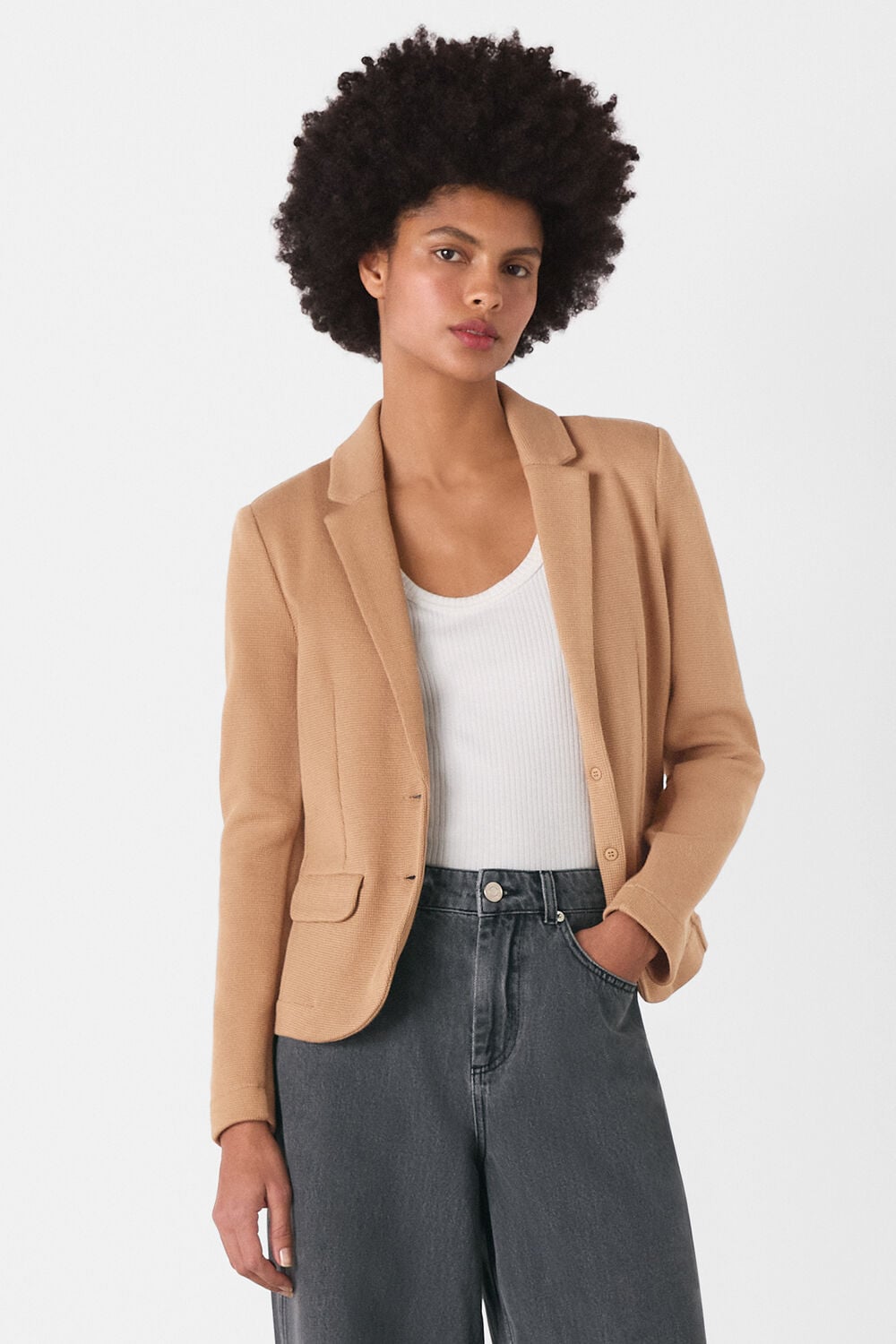 Neutral Slim Jersey Jacket