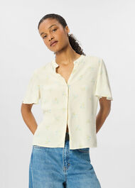 Floral Button Front Shirt