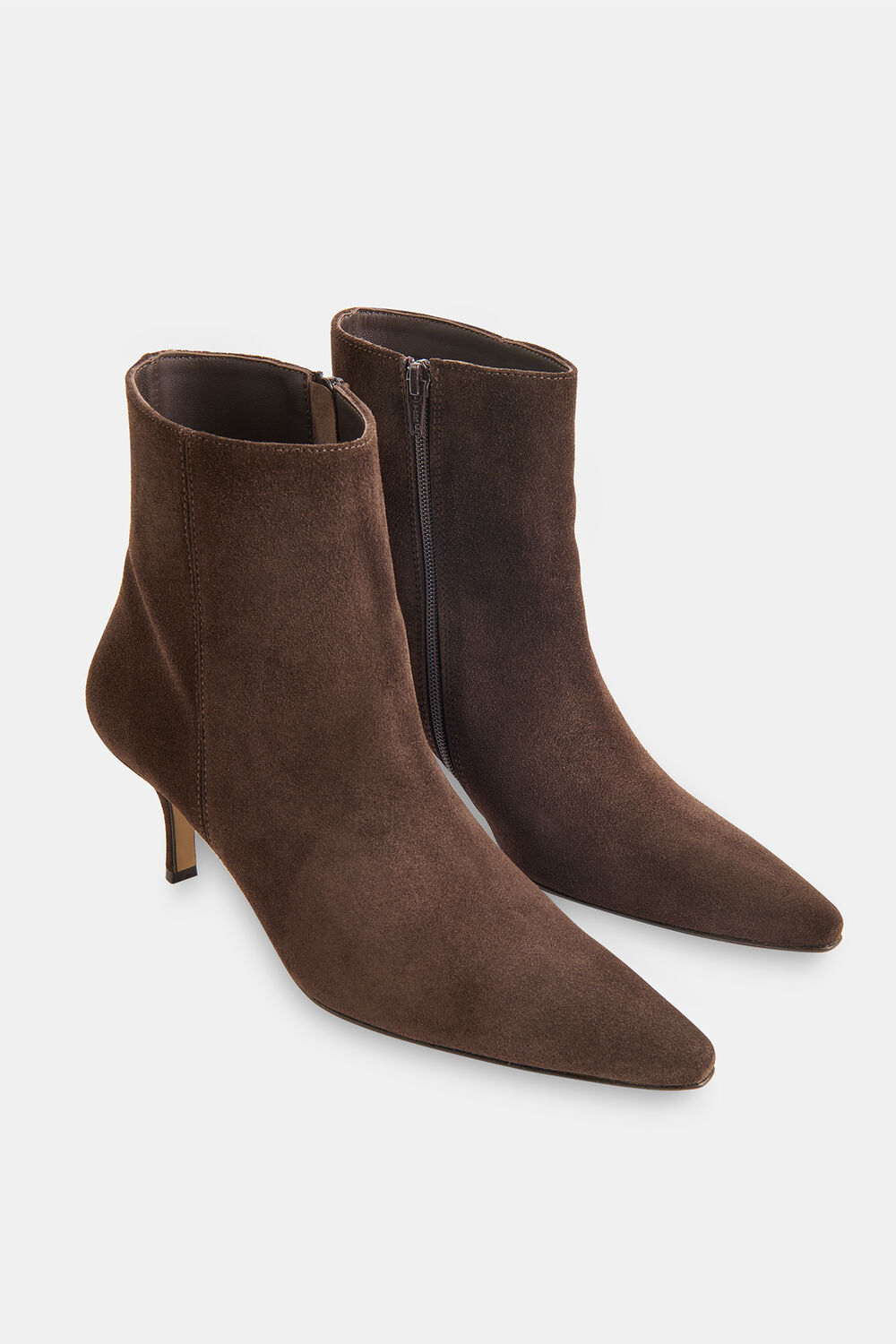 Suede Pointed Heeled Boot