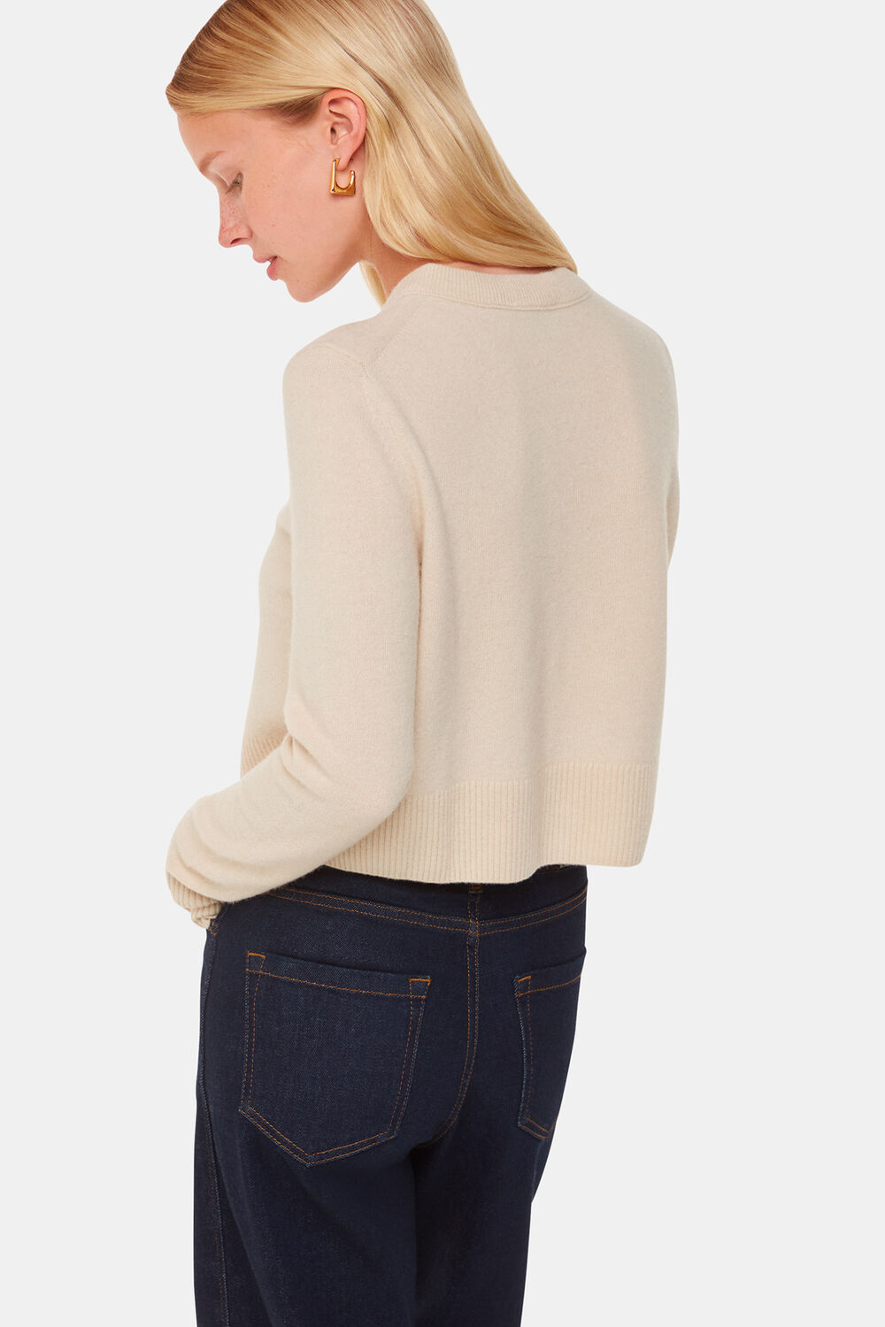 Wool Cropped Cardigan