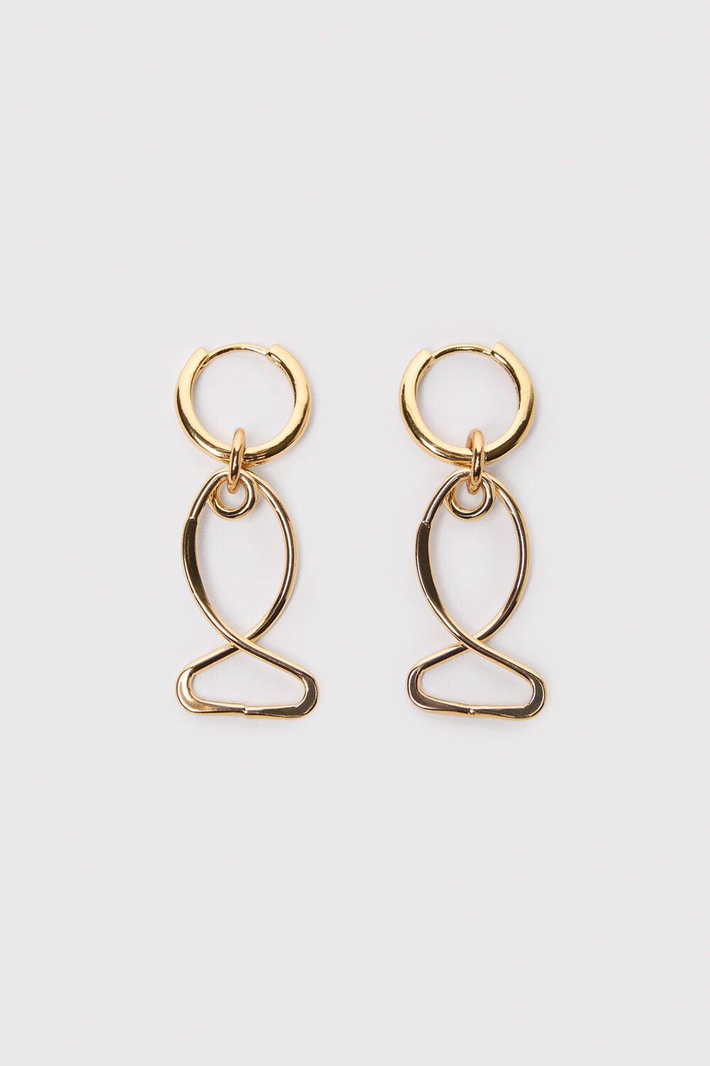 Gold Fish Outline Hoop Earring