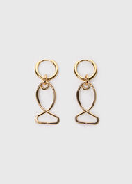 Fish Outline Hoop Earring