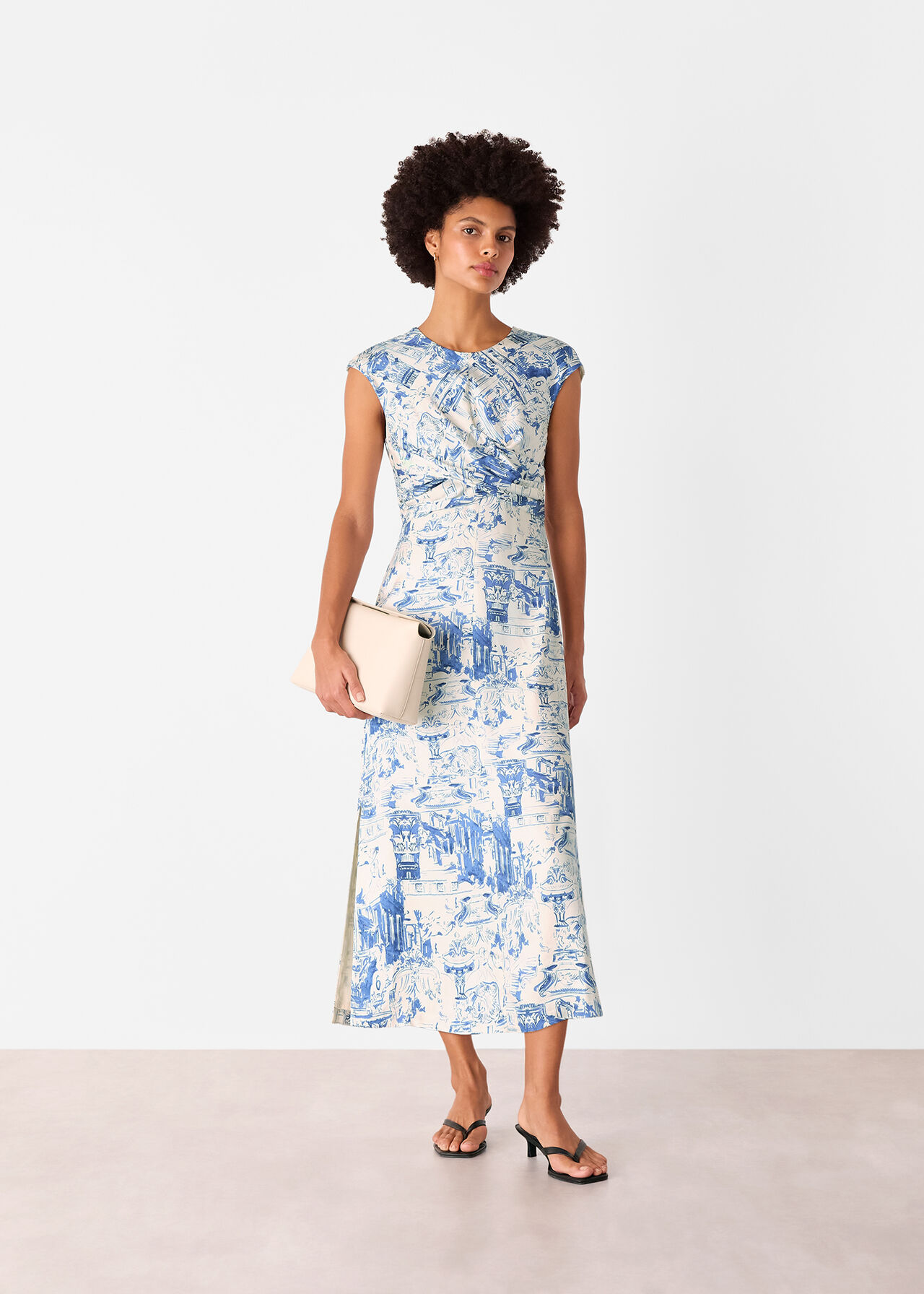 Rome Print Midi Dress