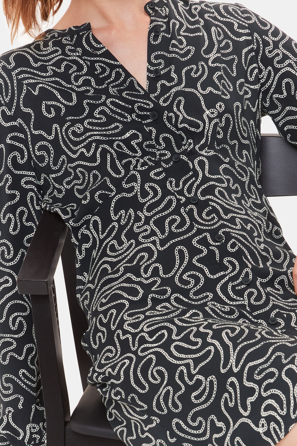 Chain Print Flippy Dress