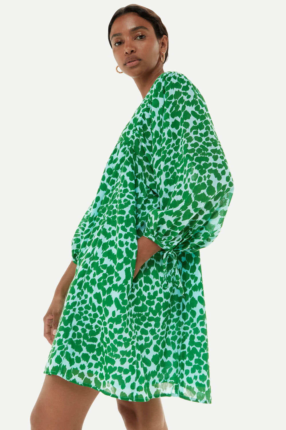 Smooth Leopard Trapeze Dress
