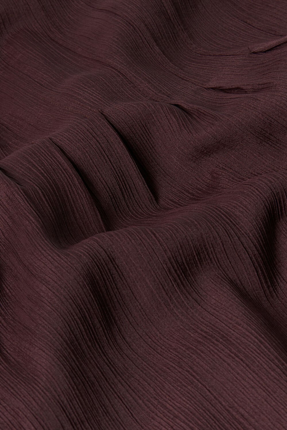 Brown Seamed Detail Textured Dress
