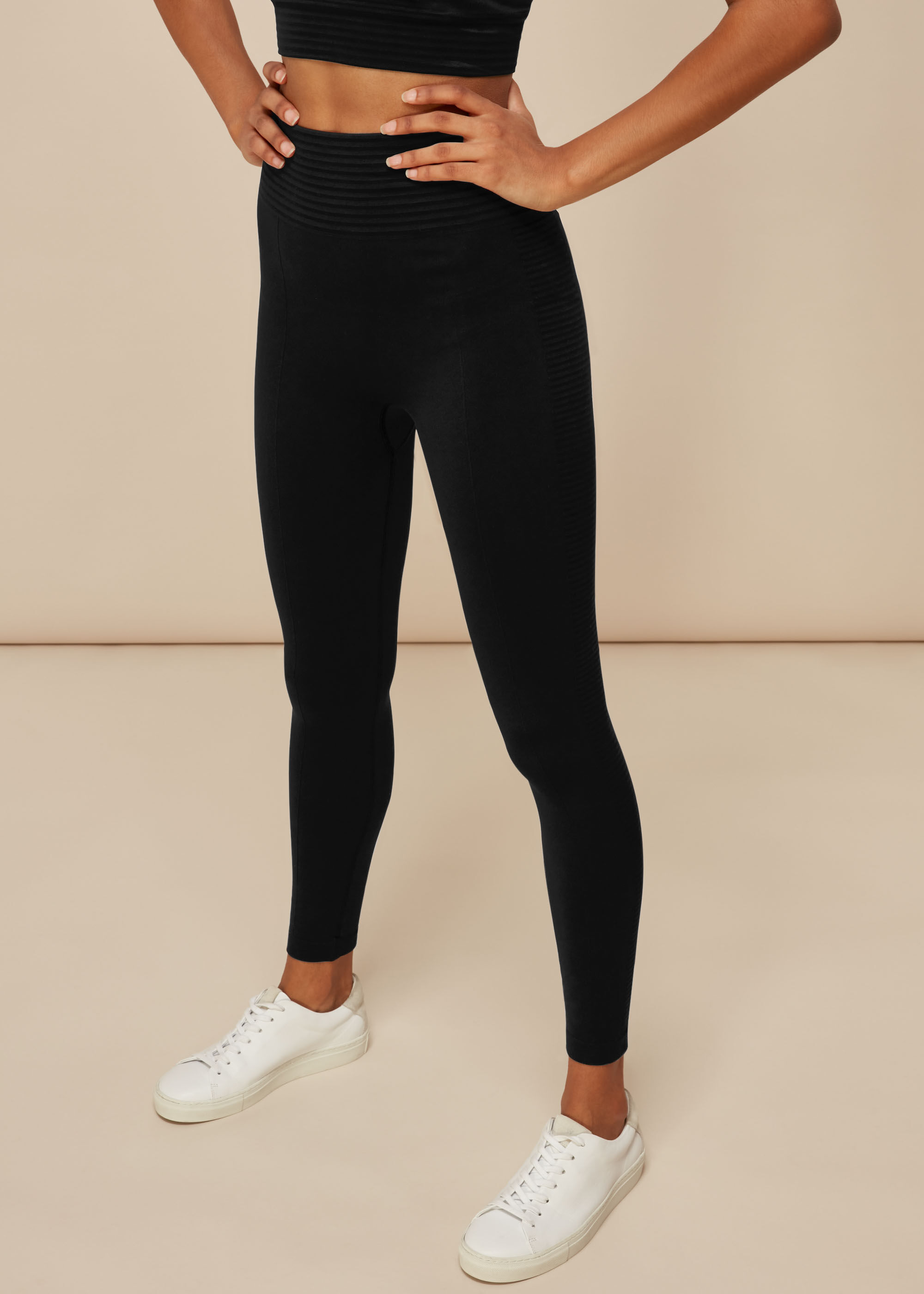 Black Studio Stretch Legging | WHISTLES | Whistles US |