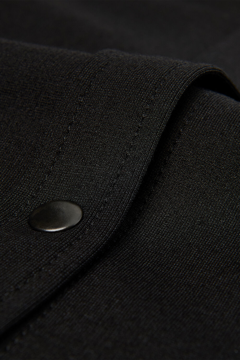 Black Seam Detail Ponte Shirt