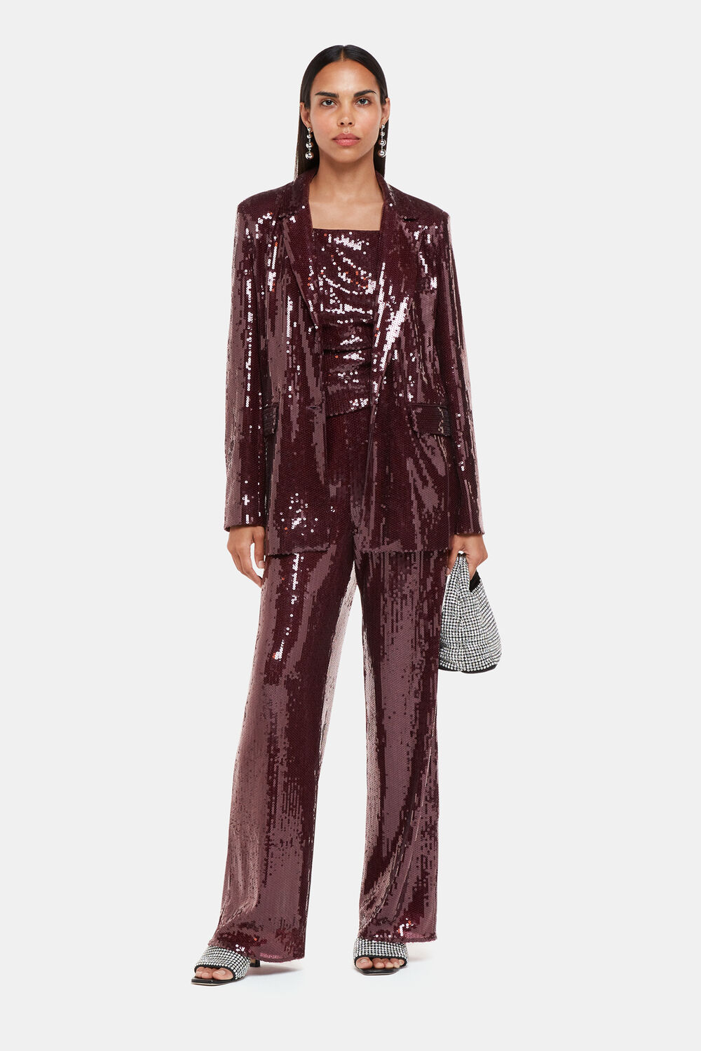 Aubergine Sandra Sequin Trouser