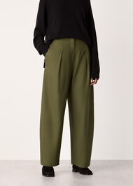Pleat Front Barrel Trouser