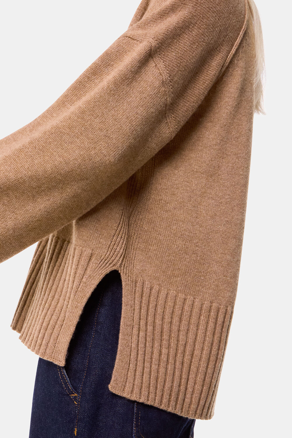 Cashmere Blend Ribbed Cardigan
