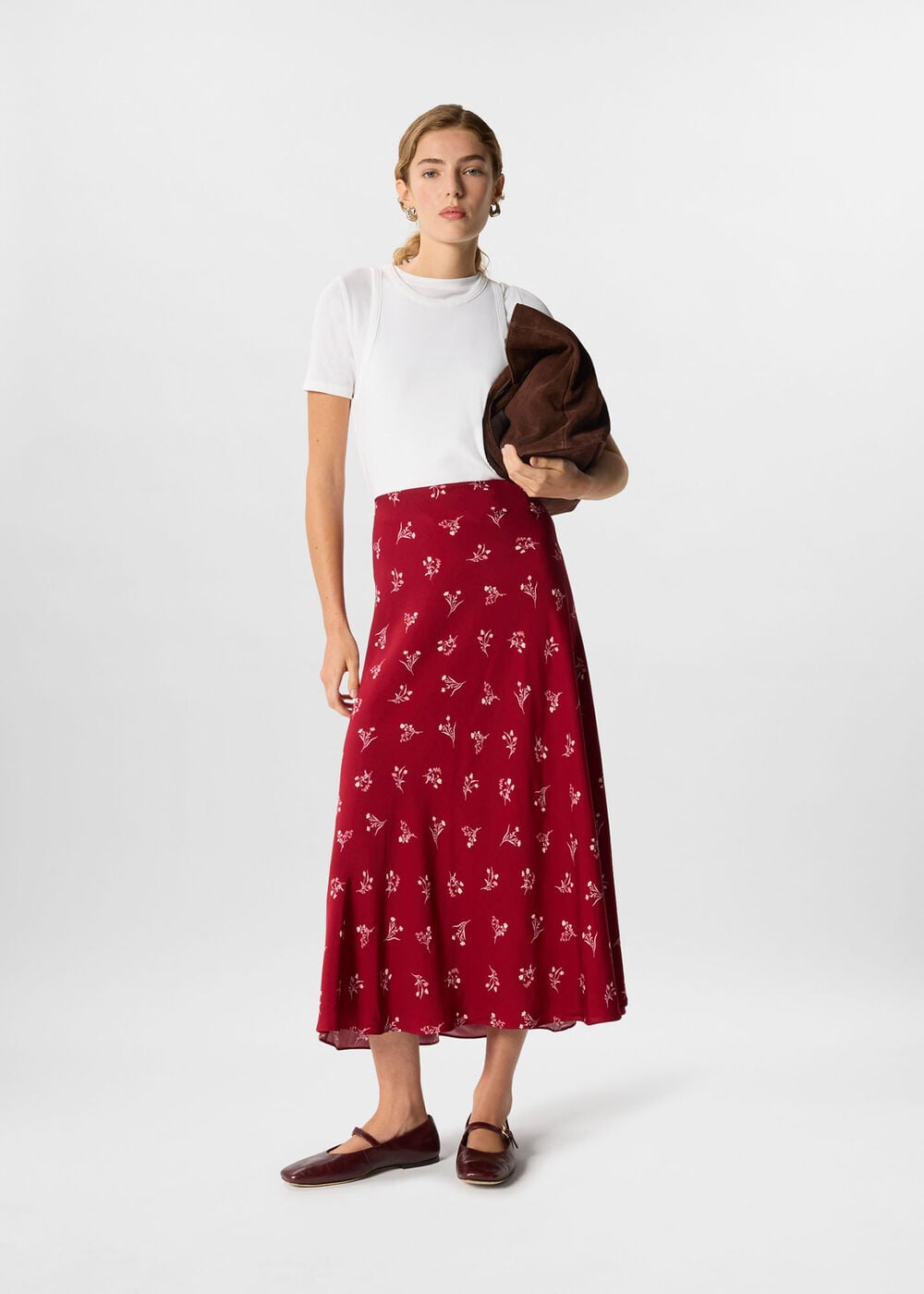 Floral Fit And Flare Skirt